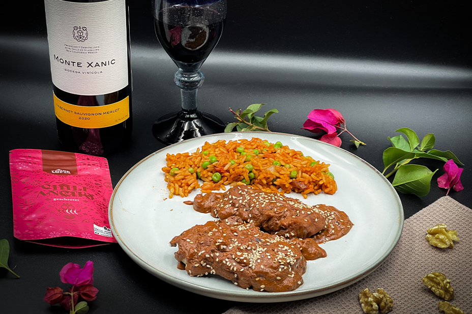Rezept für Pilzbraten mit Mole Soße