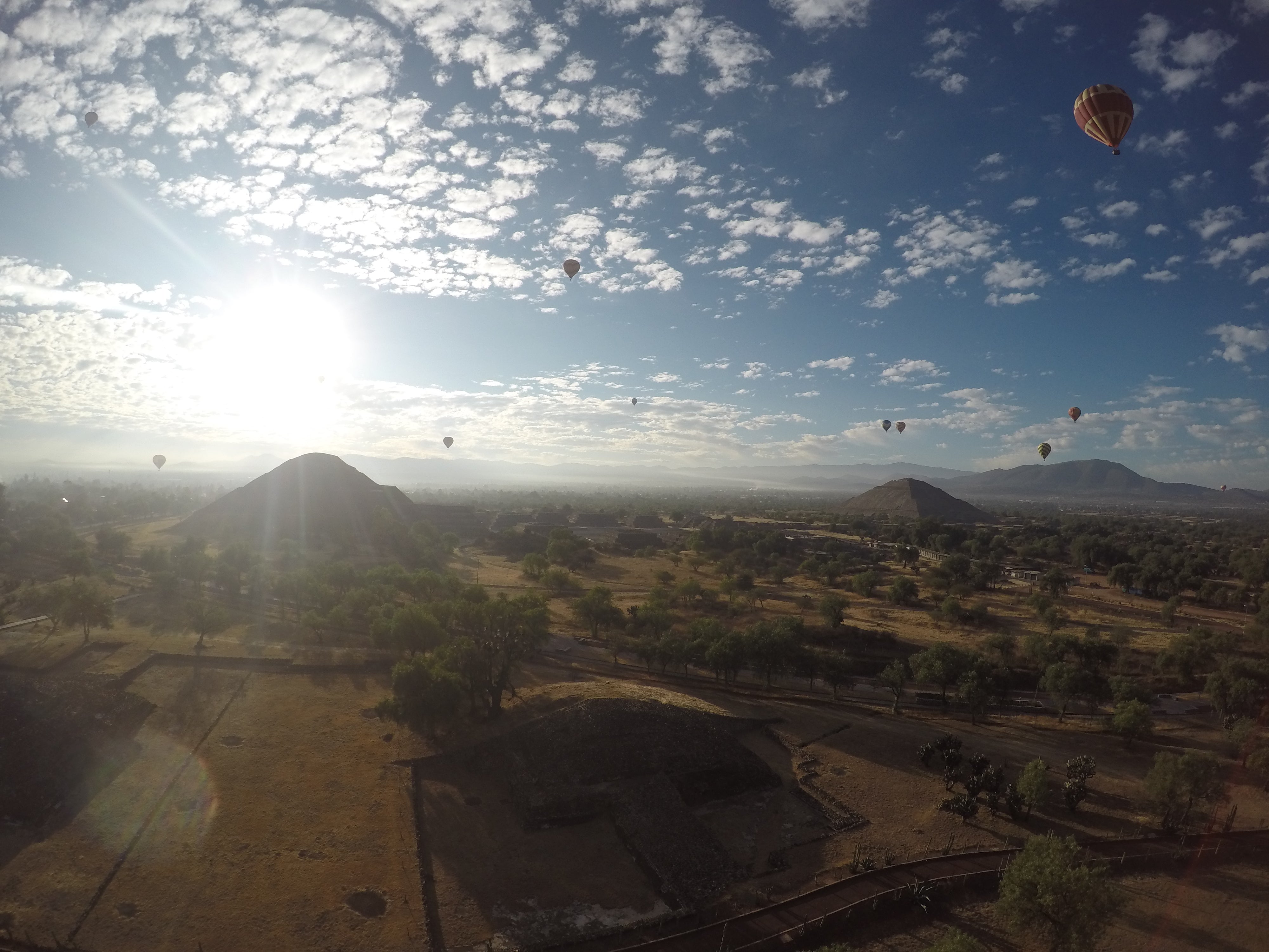 Teotihuacan: Heißluftballonfahrt über den Pyramiden