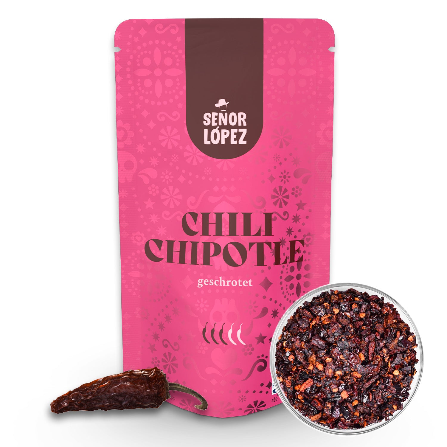 Señor López Chipotle Chili geschrotet 30 g